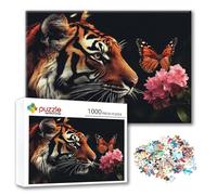 Puzzle 3000 Pièces Animal, Puzzle Tigre 122 x 80 cm, Adulte Bricolage Jouet en Bois, Jeu D'Intelligence Familiales Exigeantes avec Emballage de Boîte Exquis, Décoration Murale, Cadeaux Femme M-0
