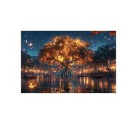 Puzzle 3000 Pieces Arbre de la Vie Puzzle 3000 Pieces Adultes Bateau, DIY Bois Puzzles Adulte avec Boîte en Papier Coloré, Puzzles 80 x 120 CM pour Soulager Le Stress Decoration Murale LZPT-03207