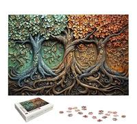 Puzzle 3000 Pièces Arbre de Vie, Puzzle 3000 Pièces pour Adultes et Enfants à Partir de 14 Ans, Fantaisie Puzzles Bois avec Une Boîte d'emballage Exquise, pour Décoration Murale, Cadeau Femme, -5410