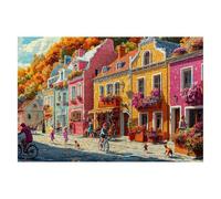 Puzzle 3000 Pieces Automne 122x81cm Puzzle Adulte Ville de Qualité, Colorés, Supérieure Défi éducatif Jouets pour Familial Les Soirées de Jeu pour Cadeau Femme Homme Decoration Noel Chambre H-86