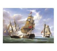 Puzzle Castorland - Copie Du Combat Entre Les Vaisseaux Français Et Anglais, 3000 Pièces