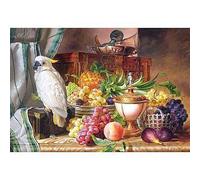Puzzle 3000 pièces : Nature morte aux fruits et au cacatoès, Josef Schuster Castorland G