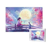 Puzzle 3000 Pièces Chat Puzzle Lune Motifs,Puzzles Bois Adulte avec Boîte Cadeau,Loisirs Créatifs Adultes DIY Activite Manuelle,Cadeau Anniversaire Homme Femme,Décoration Intérieure,81x122cm,p287t