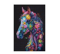Puzzle 3000 Pieces Cheval Puzzle Couleur 3000 Pièces Grand Adultes Difficile Jigsaw en Bois avec Boîte Cadeau, DIY Challenge Impossible Créatif Jeu pour Adulte, Decoration Maison 81x122cm D-843