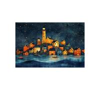 Puzzle 3000 Pieces Ciel étoilé Puzzle 3000 Pieces Adultes Ville, DIY Bois Puzzles Adulte avec Boîte en Papier Coloré, Puzzles Classiques 80x120 cm pour Soulager Le Stress Decoration Murale LZPT-00413