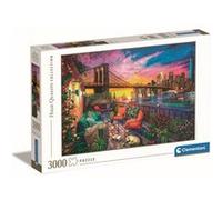Puzzle 3000 pièces : Coucher de soleil sur le balcon de Manhattan