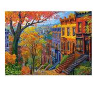 Puzzle 3000 pièces : Colline de la ville d'automne