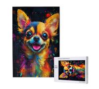 Puzzle 3000 Pieces Coloré Grand Puzzle Classiques en Bois pour Adultes, Jeux Amusants/Colorés/Impossible/Difficiles, Cadeau d'anniversaire ou de Vacances pour la Famille ou Les Amis - Chien 2T-1970