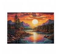 Puzzle 3000 Pieces Coucher de Soleil Puzzle Nuage 3000 Pièces Grand Adultes Difficile Jigsaw en Bois avec Boîte Cadeau, DIY Challenge Impossible Créatif Jeu pour Adulte, Cadeau Femme 81x122cm D-577