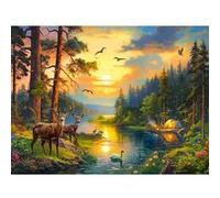 Puzzle 3000 pièces : Coucher de soleil sur la rivière Forest Castorland G