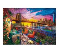 Puzzle 3000 pièces : Coucher de soleil sur le balcon de Manhattan