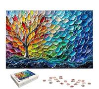 Puzzle 3000 Pièces Couleur, Puzzle 3000 Pièces pour Adultes et Enfants à Partir de 14 Ans, Arbre de Vie Puzzles Bois avec Une Boîte d'emballage Exquise, pour Décoration Murale, Cadeau Femme, -5584