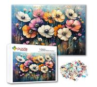 Puzzle 3000 Pièces Couleur, Puzzle Fleur 122 x 80 cm, Adulte Bricolage Jouet en Bois, Jeu D'Intelligence Familiales Exigeantes avec Emballage de Boîte Exquis, Décoration Murale, Cadeaux Femme D-1