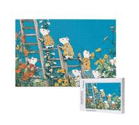 Puzzle 3000 Pièces Dessin animé Puzzle Animal,Puzzles Bois Adulte avec Boîte Cadeau,Loisirs Créatifs Adultes DIY Activite Manuelle,Cadeau Anniversaire Homme Femme,Décoration Intérieure,81x122cm,p53t