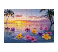 Puzzle 3000 Pieces Fleur, Puzzle 3000 Pièces Adultes Océan, Puzzles en Bois pour Adultes Jeux Educatifs, Puzzles avec Une Boîte d'emballage Exquise pour Cadeau Femme, Tableau Decoration Murale -3474