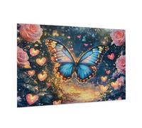 Puzzle 3000 Pièces Fleur Puzzle Adultes Papillon Motif avec avec Boîte Cadeau, DIY Wooden Puzzl Enjoy Activités de défi Familial pour Tableau Decoration Murale, Cadeau Homme/Femme 81 x 122 cm -555Y
