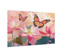Puzzle 3000 Pièces Fleur Puzzle Adultes Papillon Motif avec avec Boîte Cadeau, DIY Wooden Puzzl Enjoy Activités de défi Familial pour Tableau Decoration Murale, Cadeau Homme/Femme 81 x 122 cm -552Y
