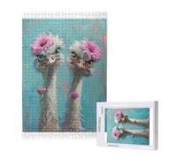 Puzzle 3000 Pièces Fleur Puzzle Autruche,Puzzles Bois Adulte avec Boîte Cadeau,Loisirs Créatifs Adultes DIY Activite Manuelle,Cadeau Anniversaire Homme Femme,Décoration Intérieure,81x122cm,p958t