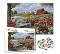 Puzzle 3000 Pièces Fleur, Puzzle Paysage 122 x 80 cm, Adulte Bricolage Jouet en Bois, Jeu D'Intelligence Familiales Exigeantes avec Emballage de Boîte Exquis, Décoration Murale, Cadeaux Femme L-9