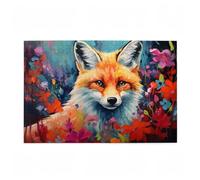 Puzzle 3000 Pieces Fleur Puzzle Renard 3000 Pièces Grand Adultes Difficile Jigsaw en Bois avec Boîte Cadeau, Challenge Impossible Créatif Jeu pour Adulte, Décoration, Cadeau Femme 81x122cm D-570