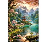 Puzzle 3000 Pièces Jeux éducatif Défi Jouets Loft avec Vue sur la Nature Puzzles Classiques Puzzle DIY Cadeaux de l'art de la Décoration Moderne