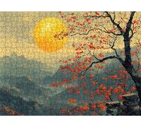 Puzzle 3000 Pieces - Lune Arbre 122x81 cm Puzzles pour Adultes - Puzzle 3000 Pièces Adultes - avec Une Boîte d'emballage Exquise - Jeu d'Activités Familiales - Cadeau pour Femmes & Hommes s7h-62