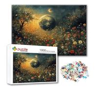 Puzzle 3000 Pièces Lune, Puzzle Fleur 122 x 80 cm, Adulte Bricolage Jouet en Bois, Jeu D'Intelligence Familiales Exigeantes avec Emballage de Boîte Exquis, Home Décoration Murale, Cadeaux Femme Z-9