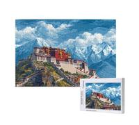 Puzzle 3000 Pièces Montagne enneigée Puzzle Palais du Potala,Puzzles Bois Adulte avec Boîte Cadeau,Loisirs Créatifs Adultes Activite Manuelle,Cadeau Anniversaire Homme,Décor Intérieure,81x122cm,p451t