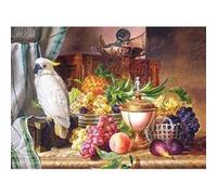 Puzzle 3000 pièces : Nature morte aux fruits et au cacatoès, Josef Schuster Castorland G
