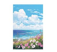 Puzzle 3000 Pieces Océan Puzzle Fleur 3000 Pièces Grand Adultes Difficile Jigsaw en Bois avec Boîte Cadeau, Challenge Impossible Créatif Jeu pour Adulte, Décoration, Cadeau Femme 81x122cm D-1652