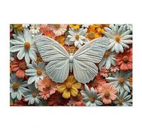 Puzzle 3000 Pieces Papillon, Puzzle 3000 Pieces Adultes en Bois, Bricolage Jeu Éducatif avec Boite Cadeau pour Adultes, Bois Épais et Résistant, Puzzles pour Décor, Cadeau Femme, Thème: Fleur B-97