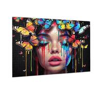 Puzzle 3000 Pièces Papillon Puzzle Adultes Fille Motif avec avec Boîte Cadeau, DIY Wooden Puzzl Enjoy Activités de défi Familial pour Tableau Decoration Murale, Cadeau Homme/Femme 81 x 122 cm -466Y