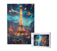 Puzzle 3000 Pieces Paris Grand Puzzle Classiques en Bois pour Adultes, Jeux Amusants/Colorés/Impossible/Difficiles, Cadeau d'anniversaire de Festivals pour la Famille Amis - Papillon 2T-1702