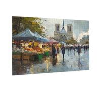 Puzzle 3000 Pièces Paris Puzzle Adultes Rue Motif avec avec Boîte Cadeau, DIY Wooden Puzzl Enjoy Activités de défi Familial pour Tableau Decoration Murale, Cadeau Homme/Femme 81 x 122 cm -1131Y
