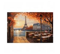 Puzzle 3000 Pieces Paris Puzzle Automne 3000 Pièces Grand Adultes Difficile Jigsaw en Bois avec Boîte Cadeau, DIY Challenge Impossible Créatif Jeu pour Adulte, Decoration Maison 81x122cm D-708