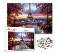 Puzzle 3000 Pièces Paris, Puzzle Tour 122 x 80 cm, Adulte Bricolage Jouet en Bois, Jeu D'Intelligence Familiales Exigeantes avec Emballage de Boîte Exquis, Home Décoration Murale, Cadeaux Femme X-0