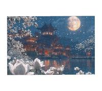 Puzzle 3000 Pieces Paysage, Puzzle 3000 Pièces Adultes Lune, Puzzles Classiques Jeux Educatifs pour Activité Familiale, Qualité Supérieure Puzzles en Bois avec Boite pour Cadeau Femme, Decor -2032