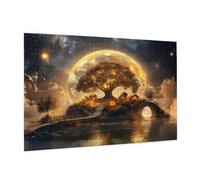 Puzzle 3000 Pièces Paysage Puzzle Adultes Arbre Motif avec avec Boîte Cadeau, DIY Wooden Puzzl Enjoy Activités de défi Familial pour Tableau Decoration Murale, Cadeau Homme/Femme 81 x 122 cm -731Y