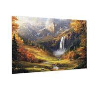 Puzzle 3000 Pièces Paysage Puzzle Adultes Automne Motif avec avec Boîte Cadeau, DIY Wooden Puzzl Enjoy Activités de défi Familial pour Tableau Decoration Murale, Cadeau Homme/Femme 81 x 122 cm -285Y