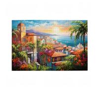 Puzzle 3000 Pieces Paysage Puzzle Coucher de Soleil 3000 Pièces Grand Adultes Difficile Jigsaw en Bois, Challenge Impossible Créatif Jeu pour Adulte, Decoration Maison, Cadeau Femme 81x122cm D-662
