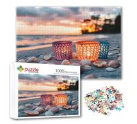 Puzzle 3000 Pièces Paysage, Puzzle Plage 122 x 80 cm, Adulte Bricolage Jouet en Bois, Jeu D'Intelligence Familiales Exigeantes avec Emballage de Boîte Exquis, Décoration Murale, Cadeaux Femme K-9