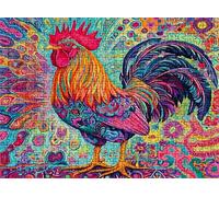 Puzzle 3000 Pièces pour Adultes, Couleur Poulet-2 Puzzle Bois Difficile et Coloré, Grand Casse-Tête 122 x 81 cm, Jeu Anti-Stress avec Poster, Décor Murale Maison, Cadeau Anniversaire pour Femme w0-24