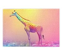 Puzzle 3000 Pièces, Puzzle 3000 Pièces Adultes en Bois, Bricolage Jeu Éducatif avec Boite Cadeau pour Adultes, Bois Épais et Résistant, Puzzles pour Décor, Idee Cadeau Femme Homme, Thème: Girafe, P-71