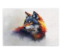 Puzzle 3000 Pièces, Puzzle 3000 Pièces Adultes en Bois, Bricolage Jeu Éducatif avec Boite Cadeau pour Adultes, Bois Épais et Résistant, Puzzles pour Décor, Idee Cadeau Femme Homme, Thème: Loup, P-79