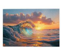 Puzzle 3000 Pièces, Puzzle 3000 Pièces Adultes en Bois, Bricolage Jeu Éducatif avec Boite Cadeau pour Adultes, Bois Épais et Résistant, Puzzles pour Décor, Idee Cadeau Femme Homme, Thème: Flots, E-21