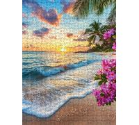 Puzzle 3000 Pieces, Puzzle Adulte Plage De Soleil Couchant Artistique Puzzles, Puzzles Jeu de, Jigsaws Bois, Impossible Classique Jigsaw, pour Jeu Éducatif Défi Jouets, Jigsaws Familial DX0YL5-604
