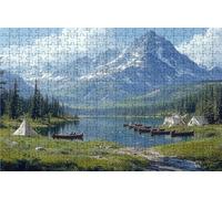 Puzzle 3000 Pieces, Puzzle Adultes 3000 Pièces Indiens, Puzzles Classiques Bois 120 x 80CM Bateau, Exquisite Papierboxverpackung, Tragbarer Netzbeutel Geeignet für Die ganze Familie Cadeau RXPT-10641