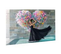 Puzzle 3000 Pièces Puzzle en Bois DIY Amour Femme EU De l'art Décoration Cadeau Unique pour Décoration Maison, Puzzles Familial, Parfait pour Les Soirées de Jeu,Activité Familiale Parfaite K0F-228