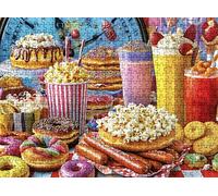 Puzzle 3000 pièces, Puzzle Impossible Adultes 122 x 81 cm, Impression Haute Définition, Jeux Éducatifs, Puzzles Bois Anti-Stress pour Toute la Famille, Décor Murale, Dessin animé Dessert w0-435