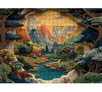 Puzzle 3000 pièces, Puzzle Impossible Adultes 122 x 81 cm, Impression Haute Définition, Jeux Éducatifs et Créatifs, Puzzles Bois Anti-Stress pour Toute la Famille, Décor Murale, forêt Paysage w0-745